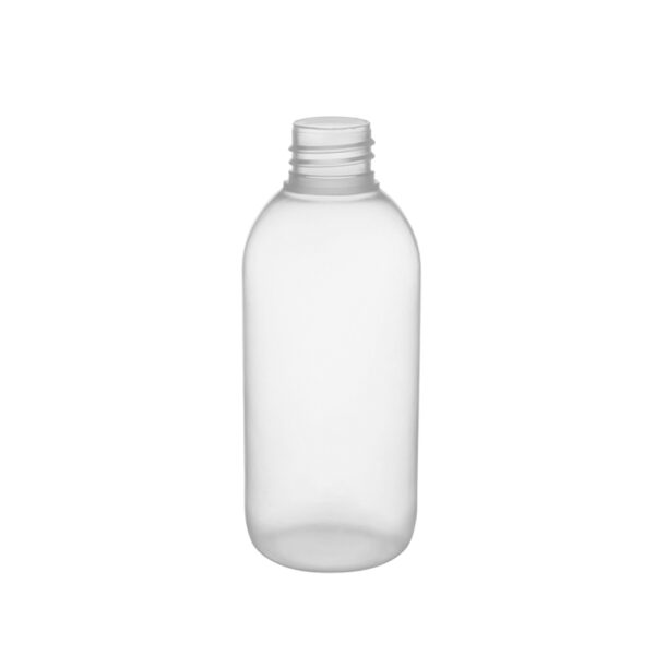 Botella redonda PP 250 ml. natural CUELLO 28/410