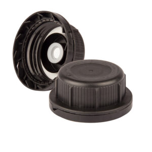 Tapón de plástico con válvula para gases R45 negro D15