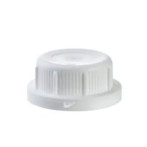 Tapón de plástico con válvula para gases R45 en blanco D15