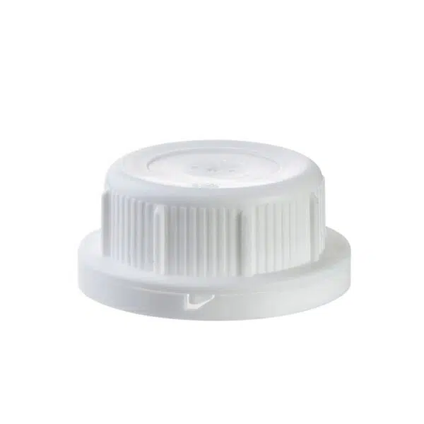 Tapón de plástico con válvula para gases R45 en blanco D15