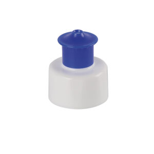 Tapón Push-Pull R28 base blanca/tirador azul