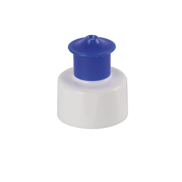 Tapón Push-Pull R28 base blanca/tirador azul