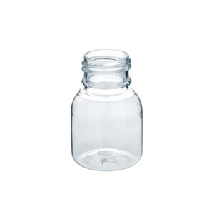Botella PET transparente de 40ml con rosca R28