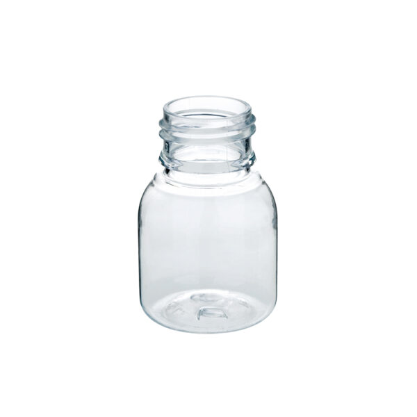 Botella PET transparente de 40ml con rosca R28