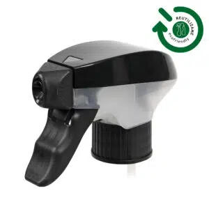 Pistola pulverizadora spray Premium 28/410 en color negro y transparente con tubo de 260 mm