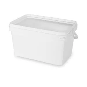 5 litre rectangular white bucket