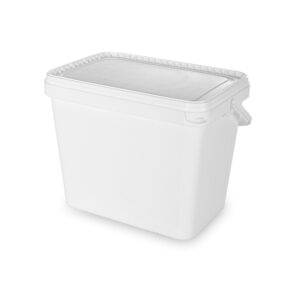 9 litre rectangular white bucket