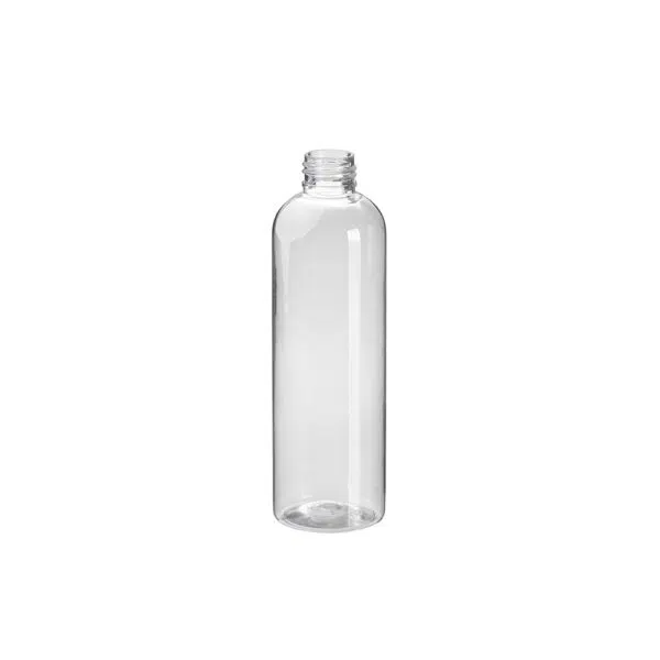 Botella PET transparente de 250 ml con rosca 24/410