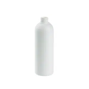 Botella redonda 500 ml. blanca CUELLO 28/410
