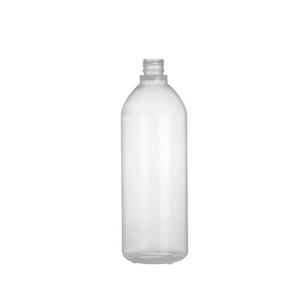 Botella redonda PP 1 litro transparente R28