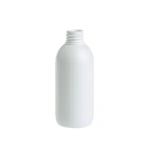 Botella redonda 250 ml. blanca CUELLO 28/410
