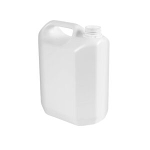 Envase de plástico CLS de 5 litros en plástico blanco homologado ADR R45 para líquidos
