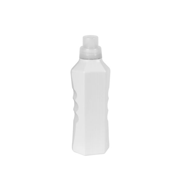 Botella octogonal 750 ml. blanco Cuello Vertedor