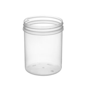 Tarro de plástico de 1 litro en color natural con cierre R110
