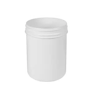 Tarro de plástico de 1 litro en color blanco con cierre R110