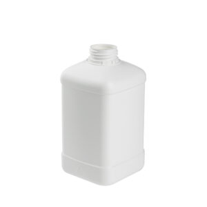 Botella cuadrada 1,3 litros blanca R42