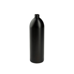 Botella redonda ECO-PCR 1 litro BULLET negra 28/410 98%PCR