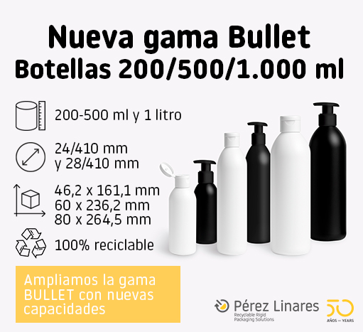 Nueva gama botellas BULLET 200 ml, 500 ml y 1 litro