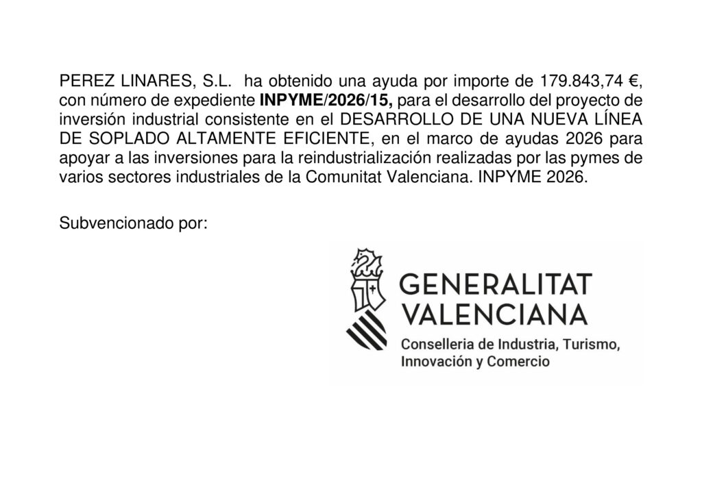 Pérez Linares, S.L. impulsa su desarrollo industrial con el apoyo del programa INPYME 2026